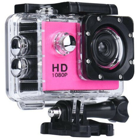 Camera Sport iUni Dare 50i Full HD 1080P, 5M, Waterproof, Roz + Card MicroSD 8GB Cadou